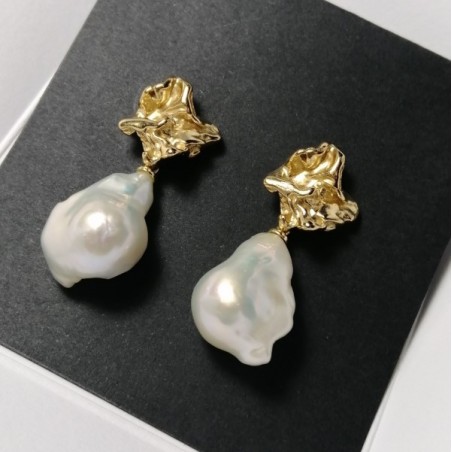 PENDIENTES NEO CON PERLA BARROCA