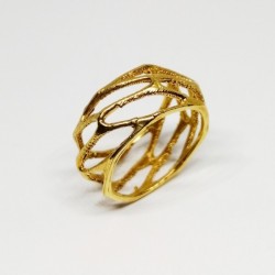 ANILLO VORONOI DORADO